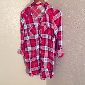 Long plaid shirt